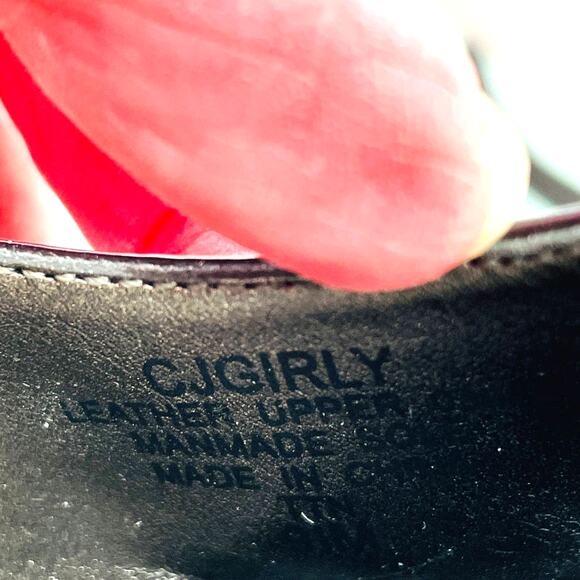 CIRCA JOAN & DAVID Wine Patent Leather Sandals Slingback Stiletto Heels 9.5 - Picture 12 of 12